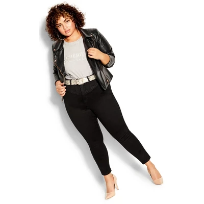 Women's Plus Size Harley Sexy Corset Jean - Black | CITY CHIC - Image 3
