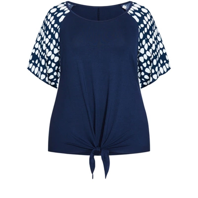 Women's Plus Size Gemma Tie Front Top - Sierra Spot | EVANS - Image 2