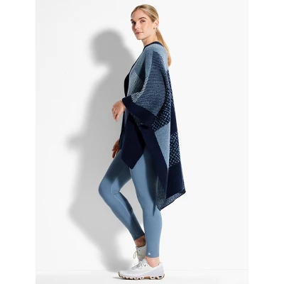 NIC + ZOE Cozy Reversible Jacquard Pullover - Aqua Multi, 1SZ