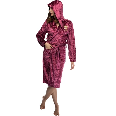 Harry Potter Womens Velvet Robe Hogwarts Houses