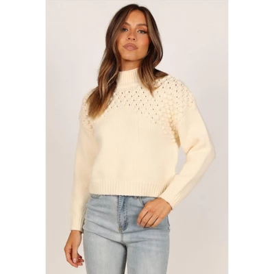 Petal And Pup Womens Mia Textured Shoulder Knit Sweater - Image 6