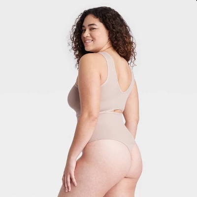 Women's Cut Out Bodysuit - Colsie⢠Beige - Image 4