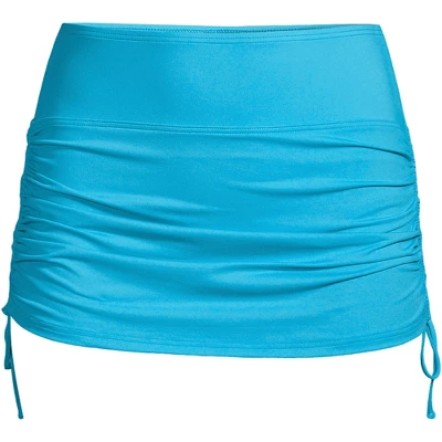 Lands' End Women's Plus Size Chlorine Resistant Tummy Control Adjustable Swim Skirt Swim Bottoms - Image 3