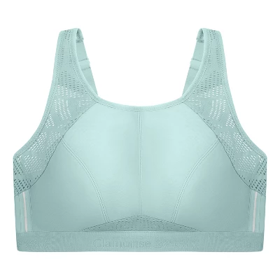 Glamorise Womens No-Sweat Mesh Sports Wirefree Bra 1068 Jade - Image 3