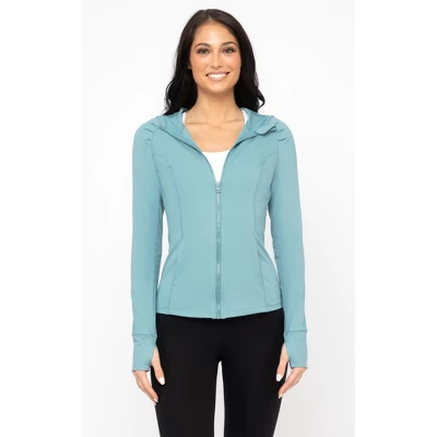 Yogalicious - Women's Slim Fit Hooded Track Jacket - Image 12