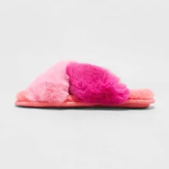 Women's Paris Crossband Faux Fur Slippers - Stars Aboveā¢