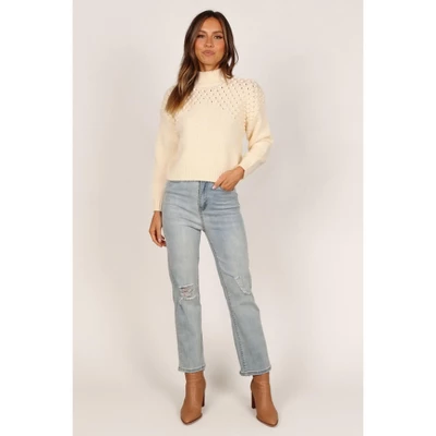 Petal And Pup Womens Mia Textured Shoulder Knit Sweater - Image 2