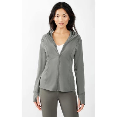 Yogalicious - Women's Slim Fit Hooded Track Jacket - Image 7
