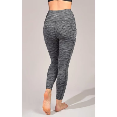 90 Degree By Reflex - Women's High Waist Space Dye 7/8 Ankle Leggings With Side Pockets - Image 2