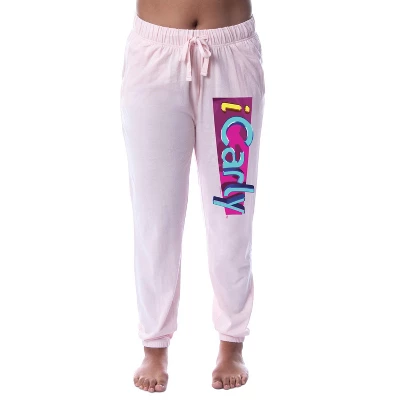 Nickelodeon ICarly Women's Television Series Logo Sleep Jogger Pajama Pants Pink - Image 3