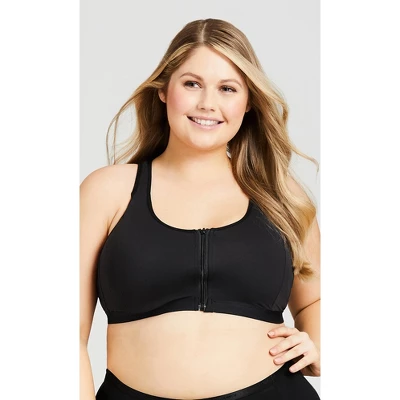 Women's Plus Size Sports Bra - Black | AVENUE - Image 3