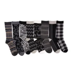 MUK LUKS Women's 8 Pair Pack Microfiber Boot Socks