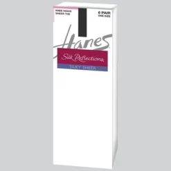Hanes Silk Reflection Women's Sheer Toe 6pk Knee Highs One Size