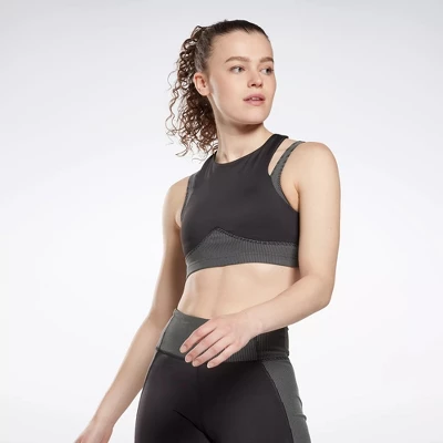 Reebok Studio Layered Bra Top Womens Athletic Tank Tops - Image 6