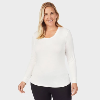 Warm Essentials By Cuddl Duds Women's Smooth Stretch Thermal Scoop Neck Top - Image 7