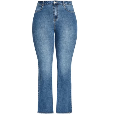 Women's Plus Size Harley Classic Flare Jean - Light Wash | CITY CHIC - Image 2