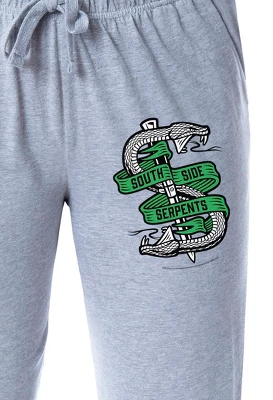 Riverdale Womens' CW TV Show Southside Serpents Sleep Pajama Pants Grey - Image 2