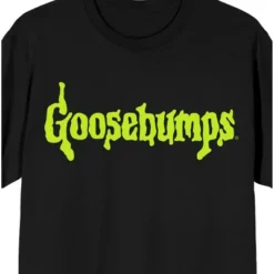 Goosebumps Logo V Neck Short Sleeve Women's Black T-shirt