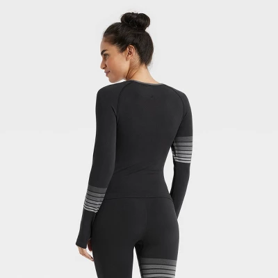 Women's Seamless Mock Neck Long Sleeve Top - JoyLabâ„¢