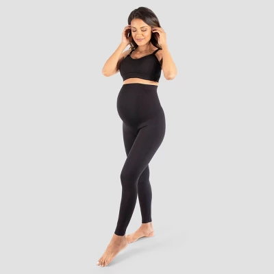Maternity Belly Support Seamless Footless Tights - Isabel Maternity By Ingrid & Isabel™ Black