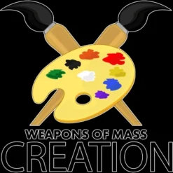 Women's Design By Humans Weapons Of Mass Creation By Adamzworld Racerback Tank Top