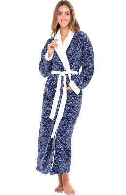 Women's Warm Fleece Winter Robe, Long Soft Plush Bathrobe - Image 20