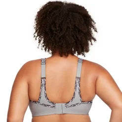 Glamorise Womens No-Bounce Camisole Sports Wirefree Bra 1066 Soft Gray