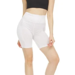 Infinite Basics Women's High Waist Tummy Control Yoga Bike Shorts - Great For Working Out Or For Everyday Use