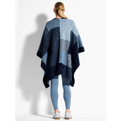 NIC + ZOE Cozy Reversible Jacquard Pullover - Aqua Multi, 1SZ - Image 3