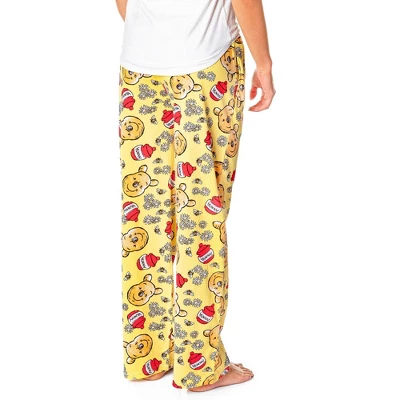 Disney Women's Winnie The Pooh And Hunny Sketch Toss Print Pajama Pants