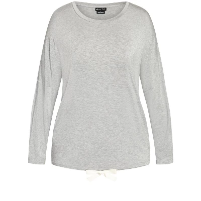 CITY CHIC| Women's Plus Size Molly Sleep Top - Grey - 18W - Image 2