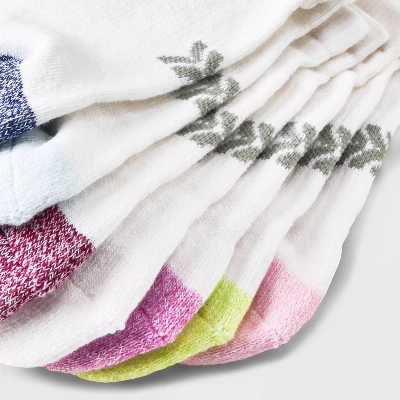 Women's 10pk Cushioned Marled Heel/Toe No Show Athletic Socks - All In Motion™ White 4-10 - Image 2