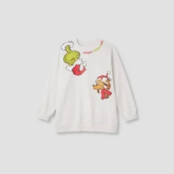 Adult's The Grinch Graphic Sweatshirt - Oatmeal