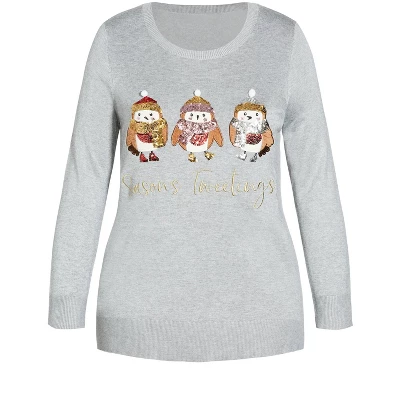 Women's Plus Size Robin Sweater - Gray | EVANS - Image 4