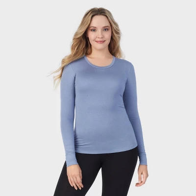 Warm Essentials By Cuddl Duds Women's Smooth Stretch Thermal Scoop Neck Top - Image 8