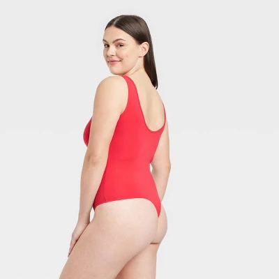 Women's Cotton Bodysuit - Auden™ Red - Image 4