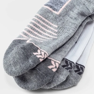 Women's Extended Size Cushioned Active Accents 4pk No Show Tab Athletic Socks - All In Motion™ Gray/White 8-12 - Image 2