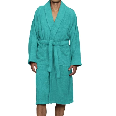 100% Cotton Ultra-Soft Terry Adult Unisex Lightweight Luxury Bathrobe By Blue Nile Mills - Image 17