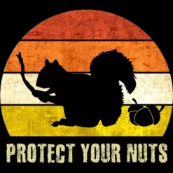 Women's Design By Humans Retro Squirrel Protect Your Nuts By Stellaandgrace Racerback Tank Top