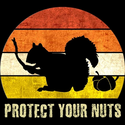 Women's Design By Humans Retro Squirrel Protect Your Nuts By Stellaandgrace Racerback Tank Top