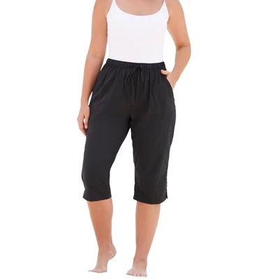 Swim 365 Women’s Plus Size Taslon® Cover Up Capri Pant - Image 3