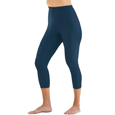 Swim 365 Women’s Plus Size Power-Mesh Swim Capri - Image 3