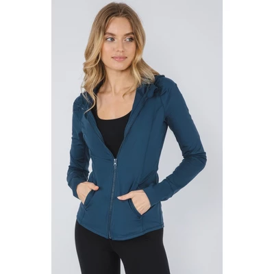Yogalicious - Women's Slim Fit Hooded Track Jacket - Image 13