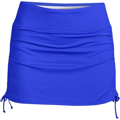 Lands' End Women's Plus Size Chlorine Resistant Tummy Control Adjustable Swim Skirt Swim Bottoms - Image 6
