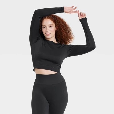 Women's Seamless Long Sleeve Crop Top - All In Motion™ - Image 2