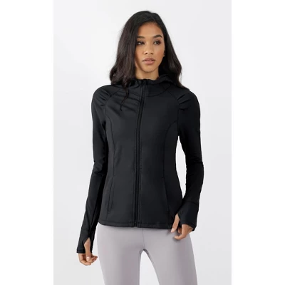 Yogalicious - Women's Slim Fit Hooded Track Jacket - Image 5