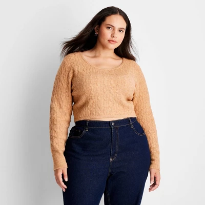 Women's Cropped Scoop Neck Sweater - Future Collective™ With Reese Blutstein - Image 5