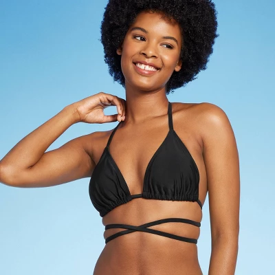 Women's Triangle Wrap Bikini Top - Wild Fable⢠Black - Image 2