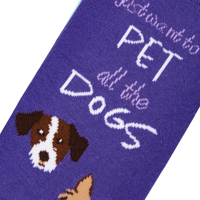 Cool Socks My Dog, Cat Is My Therapist Fun Print Novelty Crew Socks For Women, Size 5-10 - Image 3