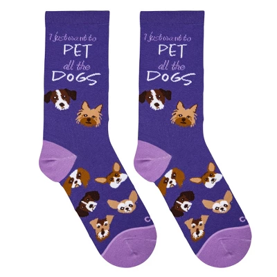 Cool Socks My Dog, Cat Is My Therapist Fun Print Novelty Crew Socks For Women, Size 5-10 - Image 4